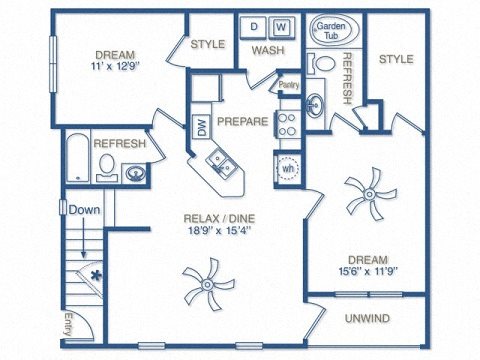 THE MERCER WITH ATTACHED 1 CAR GARAGE Floor Plan 8